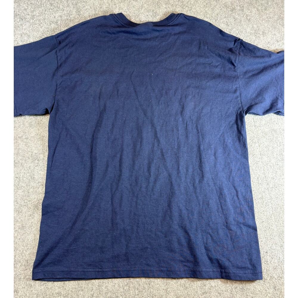 Vintage Y2K Chuck Norris Mens Large Blue Joke Humor Graphic Print Streetwear - Picture 3 of 4